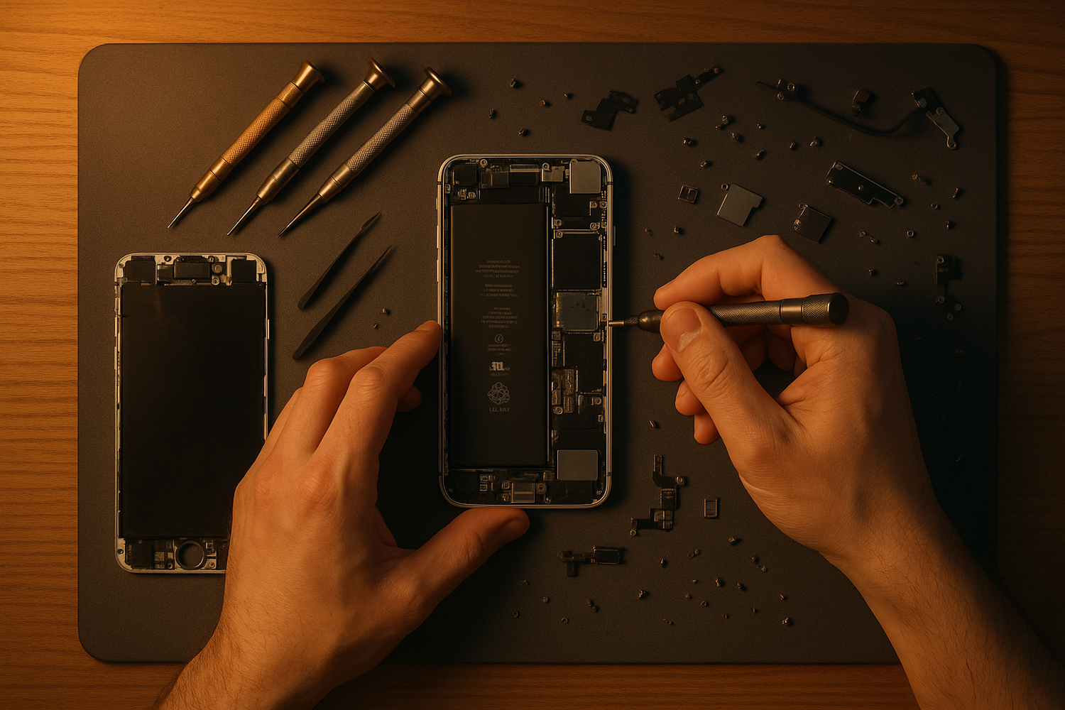 reparando iphone sin mostrar a la persona